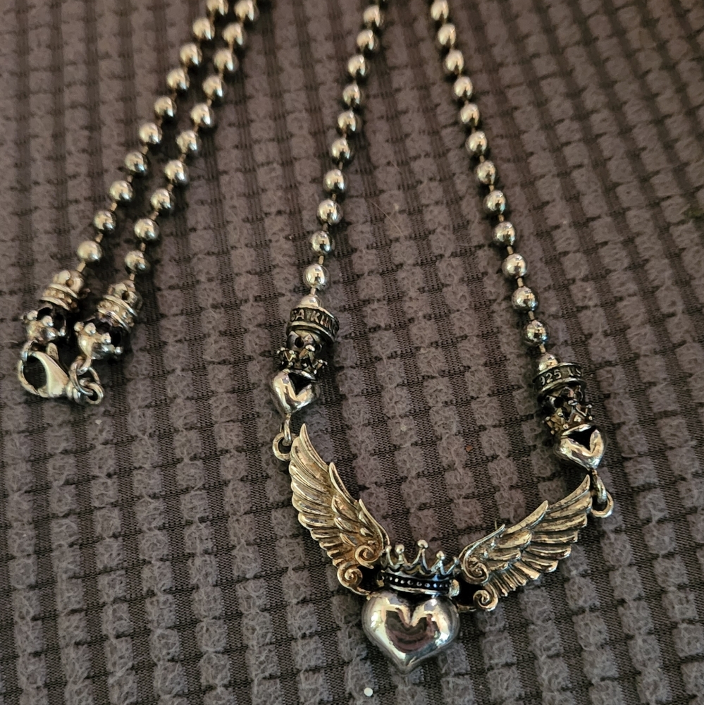 King baby studio custom crowned hearts necklace- TRUE 1 of a kind